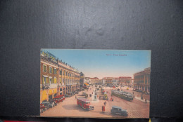 CP, 06. Nice, Place MASSENA, Transports, Voitures, Autobus, Tramway, Colorisée - Transport (road) - Car, Bus, Tramway