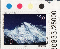 NEPAL Mt. Cho-Oyu TRAFFIC LIGHTS Stamp 2021 MnH - Autres & Non Classés