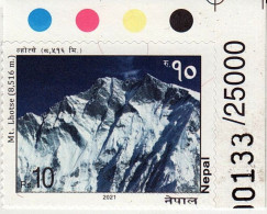 NEPAL Mt. Lhotse TRAFFIC LIGHTS Stamp 2021 MnH - Autres & Non Classés