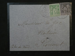 BS12  FRANCE  BELLE  LETTRE 1876  PLOUARET +SAGE N°103 N/B+ AFF. PLAISANT+ +++ - 1876-1878 Sage (Typ I)