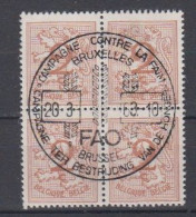 BELGIË - OBP - 1957 - Nr 1026A (F.A.O. - BRUSSEL) - Gest/Obl/Us - 1951-1975 Heraldic Lion
