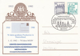 PP 134 1912 - 1982 Muencher Ganzsachen Sammler Verein - 70 Jahre Gezähnte Postkarten - Oben Und Rechts Gezähnt, München - Privatpostkarten - Gebraucht
