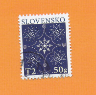 SLOVAKIA REPUBLIC 2020  Gestempelt°Used MiNr. 897  "WEIHNACHTEN * STERNE * BLAUDRUCK" - Oblitérés