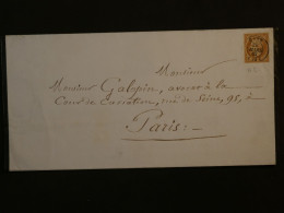 BS12  FRANCE  BELLE LETTRE  1862 CAEN   A PARIS +N° 16 + AFF. PLAISANT+ +++ - 1853-1860 Napoléon III