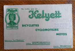 Buvard - Helyett, Cycles, Pneus Hutchinson, Motos, Vélo, Bicyclettes, Cyclomoteurs - Tampon Yves Ployez à Arcis Sur Aube - Moto & Bicicletta