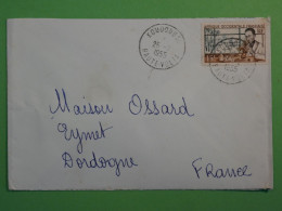 BS12  HAUTE VOLTA   BELLE LETTRE  1955  PETIT BUREAU  KOUDOUBA A   A EYMET FRANCE ++ AFF. PLAISANT+ +++ - Lettres & Documents