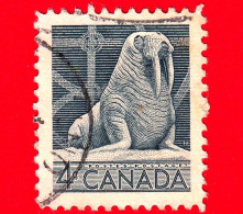 CANADA - Usato - 1954 - Settimana Della Fauna Selvatica Nazionale - Tricheco - Walrus - 4 - Gebraucht