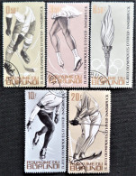 Burundi 1964 Winter Olympic Games - Innsbruck 1964, Austria  Stampworld N°  84 à 88 Série Complète - Usati