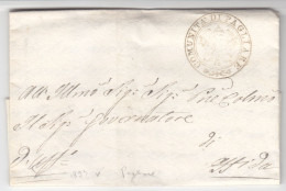 1837 Italy Letter, Cover. COMUNITA  DI PAGLIARE. (L05003) - 1. ...-1850 Prefilatelia