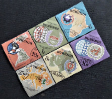 Burundi 1965 International Co-operation Year  Stampworld N°  197 à 202 - Usados