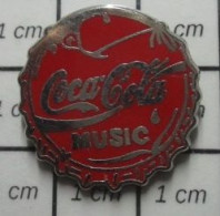 611c Pin's Pins / Beau Et Rare /  COCA-COLA / CAPSULE COCA-COLA MUSIC Par DECAT - Coca-Cola