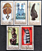 Burundi 1967 Art Africain  Stampworld N°  344 à 348 Série Complète - Usati