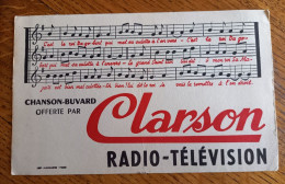 Buvard Chanson - Clarson, Radio, Télévision - R