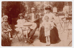 CPA BOUCHES-du-RHONE.FAMILLE ROSATTI AU PARC MARSEILLE 1909.CARTE PHOTO - Parchi E Giardini
