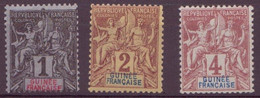 Guinée - YT N° 1 à 3  ** - Neuf Sans Charnière - Unused Stamps