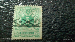 BELÇİKA-1860-1880         5C                USED - 1866-1867 Blasón