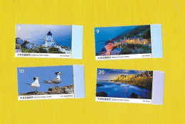 TAIWAN 2017   MNH (**)  Mi.-Nr. 4171-4174  # TOURISMUS #  Seevögel ** Leuchtturm ** Meeresküste - Unused Stamps