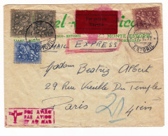 Lettre 1957 Estoril Express Portugal Lisboa Correio Aero Paris Aviation - Covers & Documents