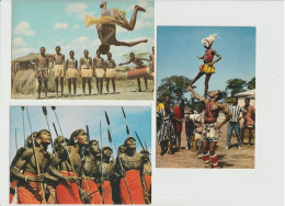 Afrika / L'Afrique En Couleurs : Danseurs, Musican In Traditional Dress,... ---  6 Cards - Non Classés