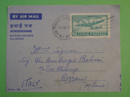 BS12 INDIA  LETTRE AEROGRAMME DEVANT  1940 AIR MAIL A ROZZANO ITALIA   ++ AFF. INTERESSANT+ +++ - Posta Aerea