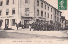 CORCIEUX LE 62EME D ARTILLERIE A CORCIEUX LES TROMPETTES RETOUR DE MANOEUVRES - Corcieux