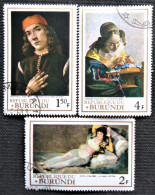 Burundi 1968 Peintures Célèbres   Stampworld N° 399 à 401 Série Complète - Used Stamps