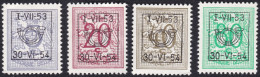 BELGIQUE, 1953, PRE635 - 637 Au 639 ** - Typos 1951-80 (Chiffre Sur Lion)