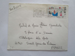 Lettre De St Pierre Et Miquelon Pour La France 4/1/1990 - Storia Postale