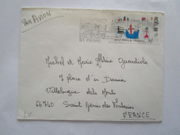 Lettre De St Pierre Et Miquelon Pour La France 4/1/1990 - Brieven En Documenten