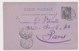 CARTE ENTIER POSTAL ALPHÉE DUBOIS SAINT PAUL REUNION PARIS LA REUNION A MARSEILLE - Cartas & Documentos