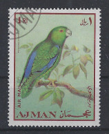 Ajman Used ; Papegaai Perroquet Perruche Parrakeet Parrot Papagayo Cotorra Parkiet - Perroquets & Tropicaux