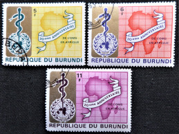 Burundi 1969  20th Anniversary Of World Health Organization Operation In Africa  Stampworld N° 470 à 472 Série Complète - Oblitérés