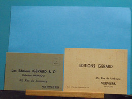 Deux X Encart Carte Postale Marabout  Gerard Hors Bob Morane H.Vernes - Marabout Junior