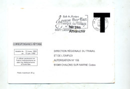 Enveloppe Reponse T Flamme Signy Musique Au Village - Cards/T Return Covers