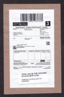 Canada: Parcel Fragment (cut-out) To Netherlands, 2023, Self-printed Postage Label, QR-code, Customs (traces Of Use) - Briefe U. Dokumente