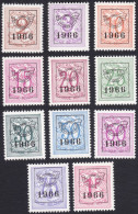 BELGIQUE, 1966, PRE769 Au 779 ** - Typos 1951-80 (Chiffre Sur Lion)