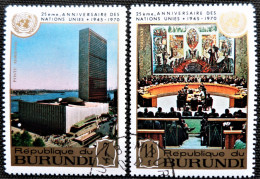 Burundi  1970 Airmail - The 25th Anniversary Of United Nations  Stampworld N° 665 Et 666 - Airmail