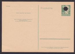 P41* 10 Pf. Ganzsache Mit Amtlicher Lochung, August Bebel - Cartoline - Nuovi