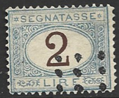 ITALY , SEGNATASSE LIRE 2  1870 USED - Postage Due