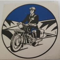 Ancien Autocollant / MOTARD DE LA GENDARMERIE NATIONALE (Moto) - Polizia