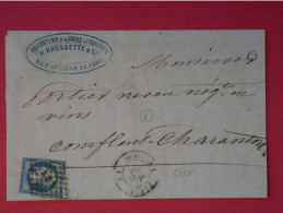 BS11  FRANCE  BELLE LETTRE  1862  PARIS A CONFLANS  +N° 14 LOS AS1 + AFF. INTERESSANT+ +++ - 1853-1860 Napoléon III.