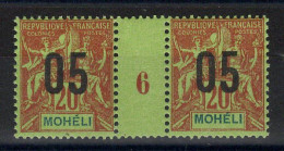 Mohéli - YV 18 Paire Millésime N** MNH Luxe , Cote 300 Euros - Unused Stamps