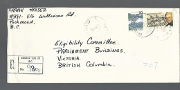 58216) Canada  Registered Surrey Sub 27 Postmark Cancel 1974 - Recomendados