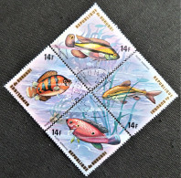 Burundi  1974 Airmail - Fish   Stampworld N° 1099 à 1102 Série Complète - Luftpost