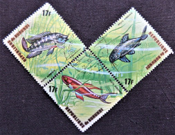 Burundi  1974 Airmail - Fish   Stampworld N° 1104 à 1106 - Luftpost