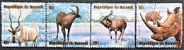 Burundi  1975 African Animals  Stampworld N° 1159 à 1162 Série Complète - Usados