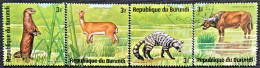 Burundi  1975 African Animals  Stampworld N° 1167 à 1170 Série Complète - Gebraucht