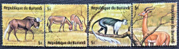 Burundi  1975 African Animals  Stampworld N° 1171 à 1174 Série Complète - Gebraucht