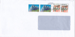 MOUNTAINS, TOWN, FINE STAMPS ON COVER, 2021, SWITZERLAND - Covers & Documents