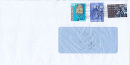 CLOCK, WRESTLING, CINEMA, FINE STAMPS ON COVER, 2022, SWITZERLAND - Cartas & Documentos